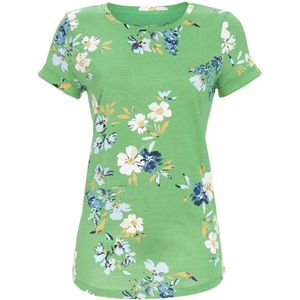 Groen gebloemd pyjamashirt Ringella - Groen - Maat - 36