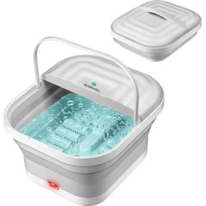 Riverwell Opvouwbaar Massage Voetenbad - Voetmassage Apparaat - Inklapbaar Voetbad Met Massage - Verwarming tot 48°C- Wit