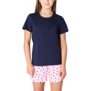 Merry Style Dames Pyjama - Korte mouwen - Korte broek - Katoen - MS-MS10-265-PJ - Marine/Roze/Punten - 164
