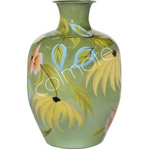 Colmore by Diga vaas groen handbeschilderd enamel 33x33x49cm