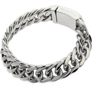 Bukovsky - Stalen Armband - ""Chase Extra Small"" - 19 cm - Gepolijst - Glanzend - Rvs - 316L Stainless Steel