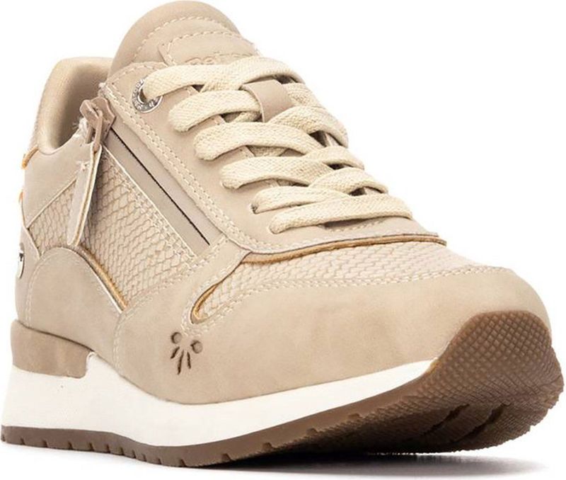 Refresh - 17295603 - Casual Schoenen - Beige - Plat - Veters en Ritssluiting
