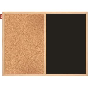 Kurk24 Prikbord / krijtbord - houten lijst - 60 x 90 cm