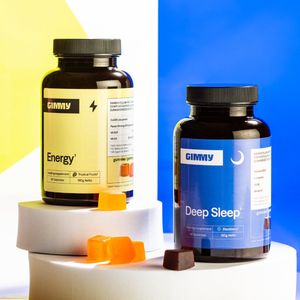 GIMMY Active Lifestyle Bundle - Energy en Deep Sleep - Premium vitamine gummies tegen vermoeidheid en voor betere slaap - Melatonine, Co-enzyme Q10, Valeriaan, Vitamine B12, Vitamine D & Ginseng - Vegan & Suikervrij - 120 gummies