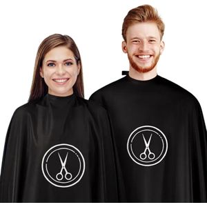 Livano Baardschort - Beard Bib - Scheerschort - Baard Cape - Kappersmantel - Kapmantel - Zwart