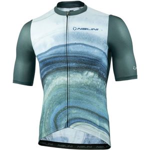 Nalini - Heren - Fietsshirt - Korte mouwen - Wielrenshirt - Zomer - MARBLE JERSEY - ONICE/GREEN - M