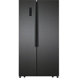 Exquisit SBS135-4XA+DUNKEL - Amerikaanse koelkast - Met Display - No Frost - 436 Liter - Dark Inox