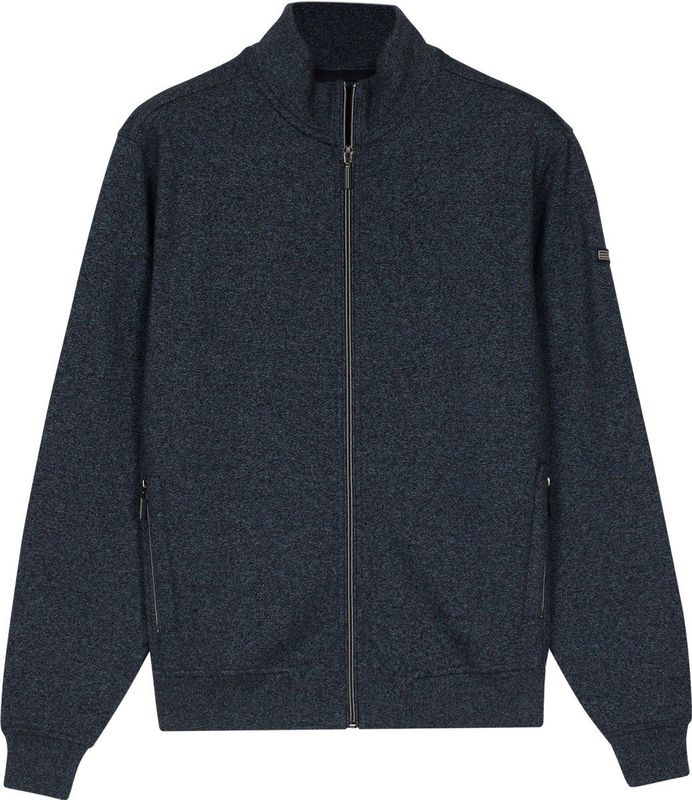 Baileys - 522254 - Sweatvest - Navy - Lange Mouw - Regular Fit - All Over Dessin