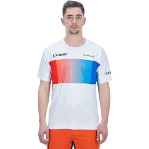 Cube Teamline Korte Mouw Enduro Trui Wit M Man