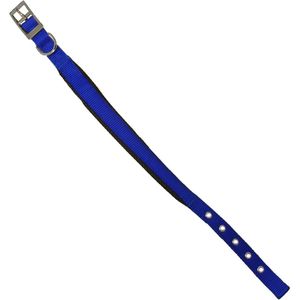 Hondenhalsband Nylon halsband 'SP' dubbel 20 mm x 50 cm Blauw