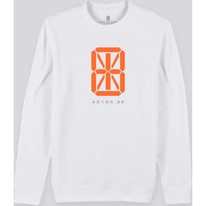 Bright Sweater Wild White - Signature Orange Formaat L