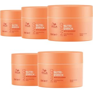 Wella Invigo Nutri Enrich Mask Droog Haar - 5 Stuks - Voordeelverpakking