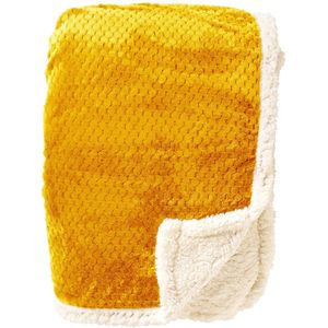 Dutch Decor - CODY - Plaid 150x200 cm - fleece deken met sherpa voering - Golden Glow - geel