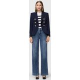 Wide fit jeans met viscose, model 'Palazzo'