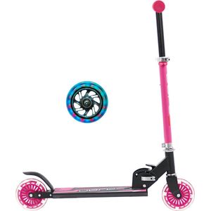 Sajan - Kinderstep - Step - Step met LED Wielen - Aluminium - Autoped - Roze - Autoped - Scooter