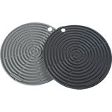 Lurch Pannenlap en Onderzetter - Siliconen - Ø20 cm - Set van 2 Stuks - Grijs/Zwart