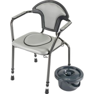 Toiletstoel Po stoel WC stoel verstelbaar Grijs
