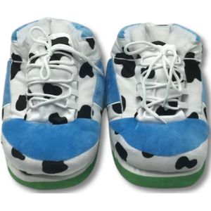 Livano Pantoffels - Sloffen - Slippers - Warme Pantoffels - Dames - Heren - Pluche - Onesize - Blauw