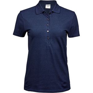 Women´s Luxury Stretch Polo met korte mouwen Denim - XL