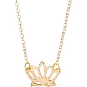 24/7 Jewelry Collection Lotusbloem Ketting - Lotus Bloem - Goudkleurig