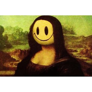 BANKSY Mona Lisa Smile Canvas Print