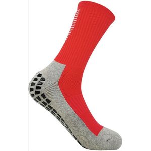 New Age Devi - Gripsokken - Sportsokken - Gripsokken Voetbal - Gripsokken Voetbal Rood/Wit - Grip Socks - Pilates Sokken - Yoga Sokken - Anti Blaren - One Size - Compressie: de ultieme sokken voor grip, comfort en bescherming!