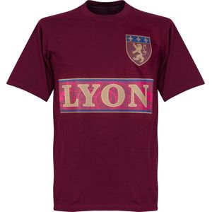 Olympique Lyon Team T-shirt - Bordeaux Rood - XXL