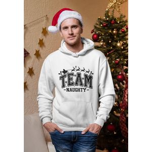 Team Naughty - Kersttrui - Kerst Trui Wit - Grappig Kersttrui - Maat XL - Limited Edition
