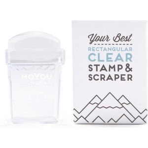 Rectangular MoYou Clear Stamp & Scraper
