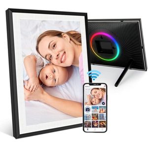 Dailysuppliess Digitale Fotolijst met Wifi - Fotolijsten - Frameo App - HD Kwaliteit - 26x18cm - Zwart