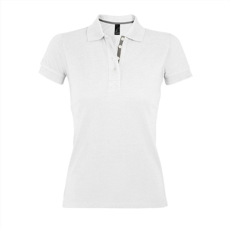 SOL'S Men´s Polo Shirt Portland L587 - White/Grey (Solid) - L