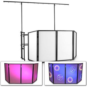 Vonyx mobiele DJ Booth met meubel, scherm en lichtbrug