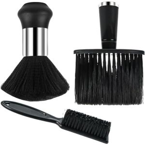 Allecto Plus - Set van 3 kapperskwasten voor kapsalon en halsborstel