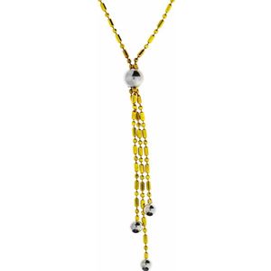 Gouden Moderne Choker Lariat Ketting 14 karaats