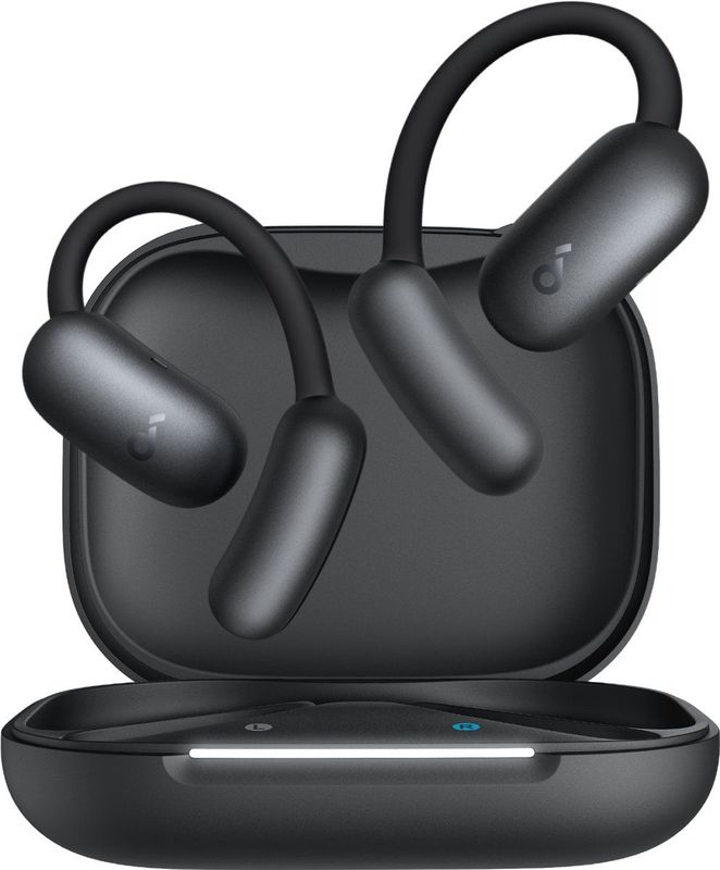 soundcore AeroFit 2 AI Assistant open-oor-koptelefoon van Anker, zit lekker zonder druk, 2x rijkere bas, oordopjes met realtime vertaling, hoge resolutie, 35 uur speeltijd, IP55