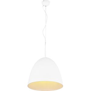 LED Hanglamp - Hangverlichting - Torna Lopez XL - E27 Fitting - 1-lichts - Rond - Mat Wit - Aluminium