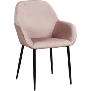 THE HOME DECO FACTORY Giulia Poederroze Corduroy Fauteuil - Roze