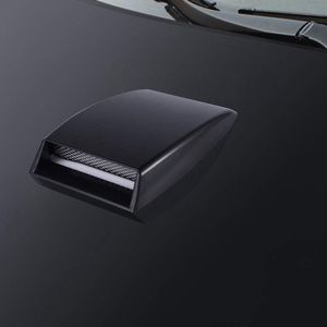 Decoratieve Luchtstroom Inlaat Scoop Simulatie Vent Sticker Cover Kap - Zwart - Auto Accessoire .