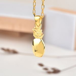 Ananas ketting voor zus verjaardagscadeau Gold Polished 28 inches