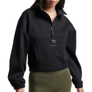 Superdry Dames Trui Tech sweatshirt met vleermuismouwen en halflange rits