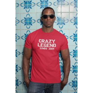 2004 Jaar Rood T-shirt Heren - Maat XXL - Legend - Verjaardag Cadeau Mannen - Limited Edition