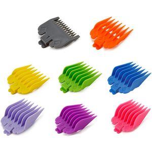 JeiibrZui Opzetkammen - Beschermkappen Voor Tondeuses - 8-Kleurige Opzetkammen + Professionele Precisie - 8 Stuks - Universeel Gebruik + Diverse