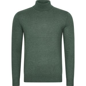 Mario Russo Coltrui - Trui Heren - Sweater Heren - Coltrui Heren - XL - Eend Groen