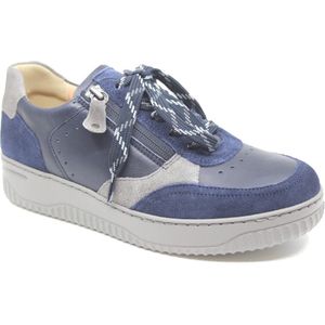 Hartjes, 162.1952 /31 47.47, Donker blauwe dames sneakers met rits
