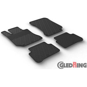 Gledring Rubbermatten passend voor Mercedes E-Klasse W212 2014- (G profiel 4-delig + montageclips)
