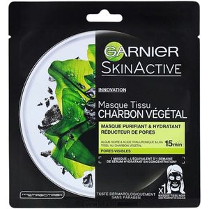 Garnier - SkinActive - Tissue Masker - Charcoal - 1 Gezichtsmasker - 1 stuk