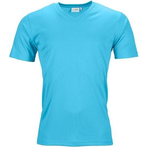 Fusible Systems - Heren Actief James and Nicholson T-Shirt met V-Hals (Turquoise)