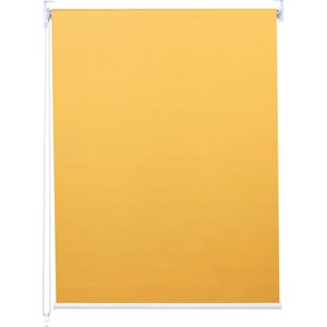 Rolgordijn MCW-D52, raamrolgordijn zijwaartse tochtwering, 40x160cm zonwering verduisterend ondoorzichtig ~ geel