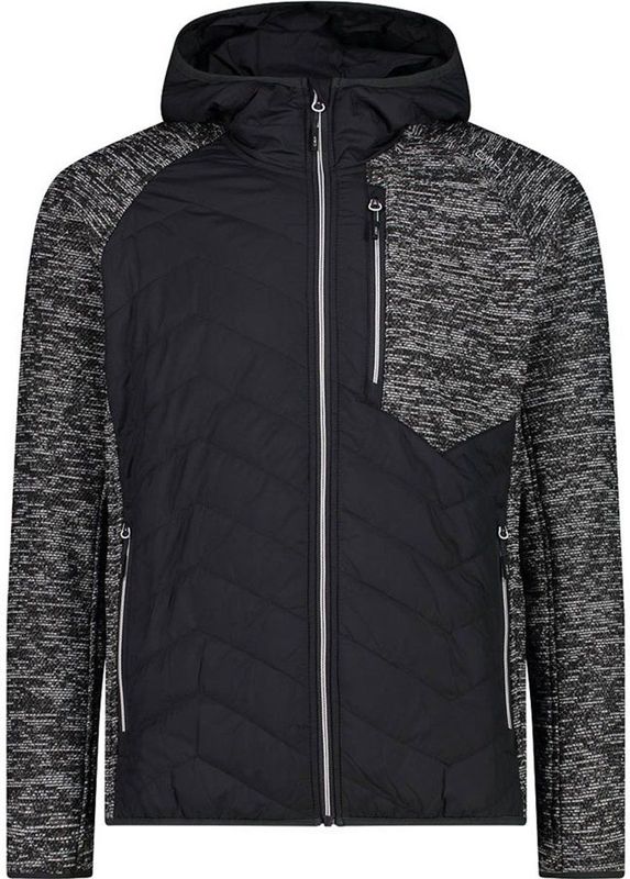 Cmp - Hybrid Fix Hood - Jas - Zwart - Hybride met Thermische Gewatteerde Vulling