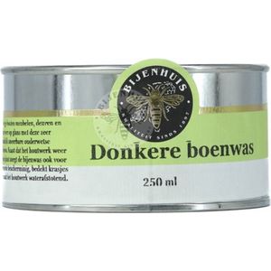 Het Bijenhuis Wageningen - Zuivere Bijenwas, Boenwas, 250 mL, Donker, Duurzaam, Natuurproduct, Meubelonderhoud